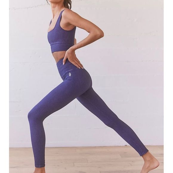 NWOT Free People Good Karma Tile Textured Set in OuterSpace MSRP $138 M/L - Picture 3 of 12